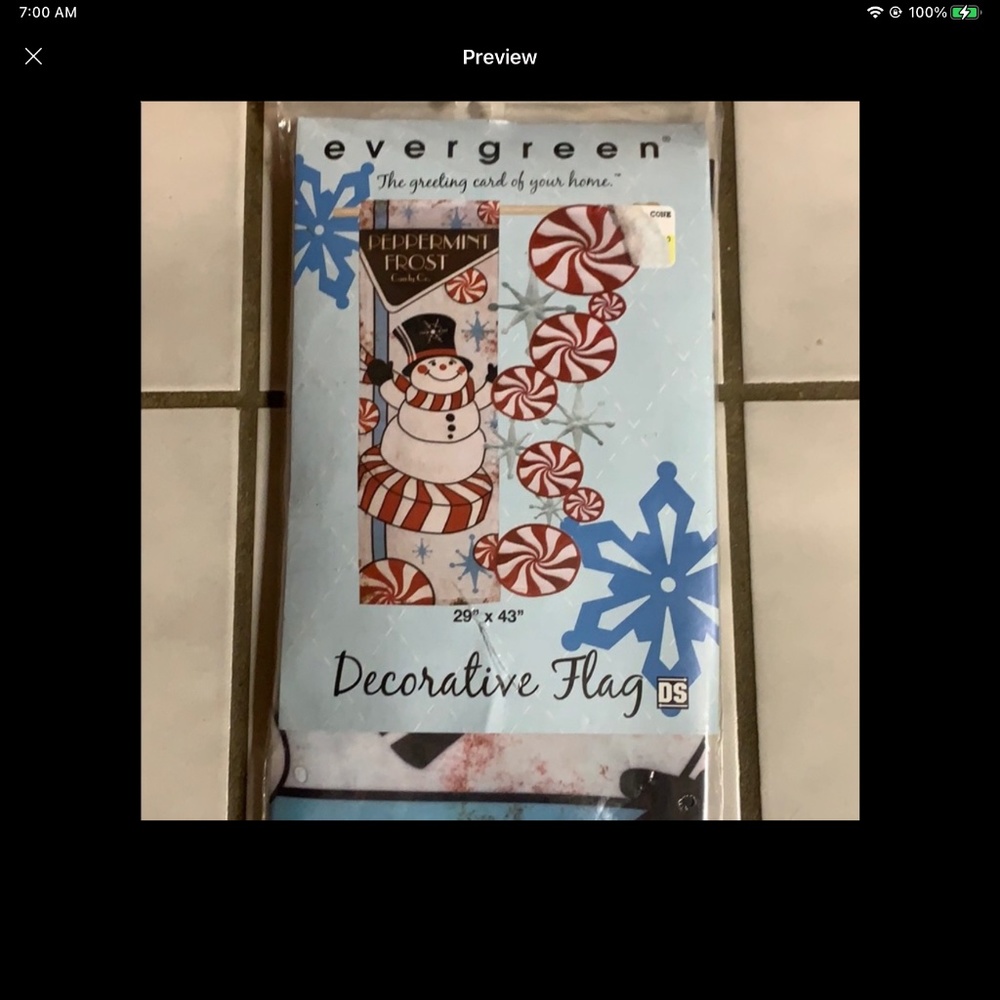 Evergreen Christmas Flag